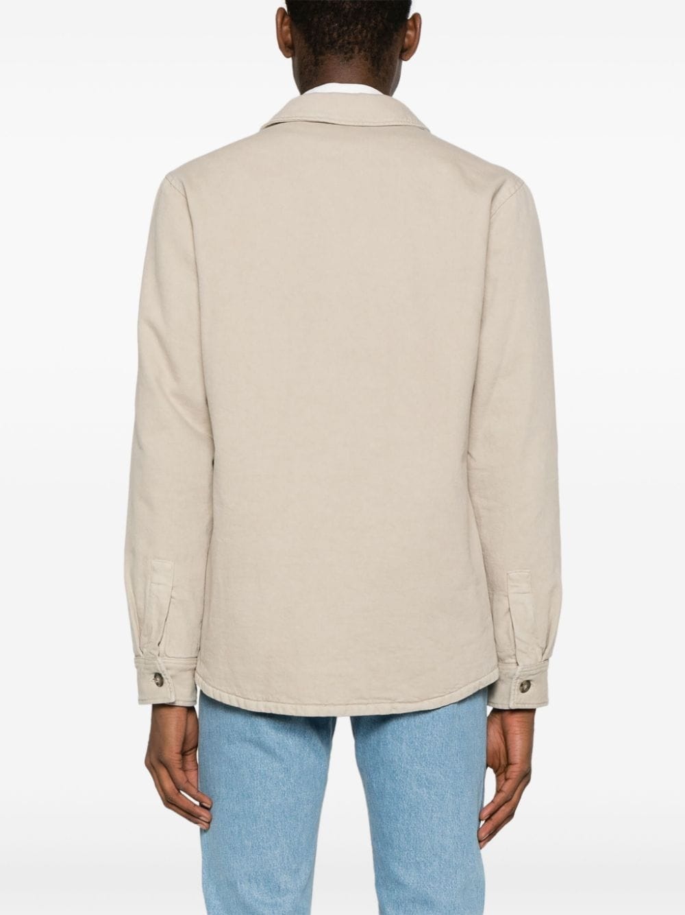 padded cotton shirt jacket - 4