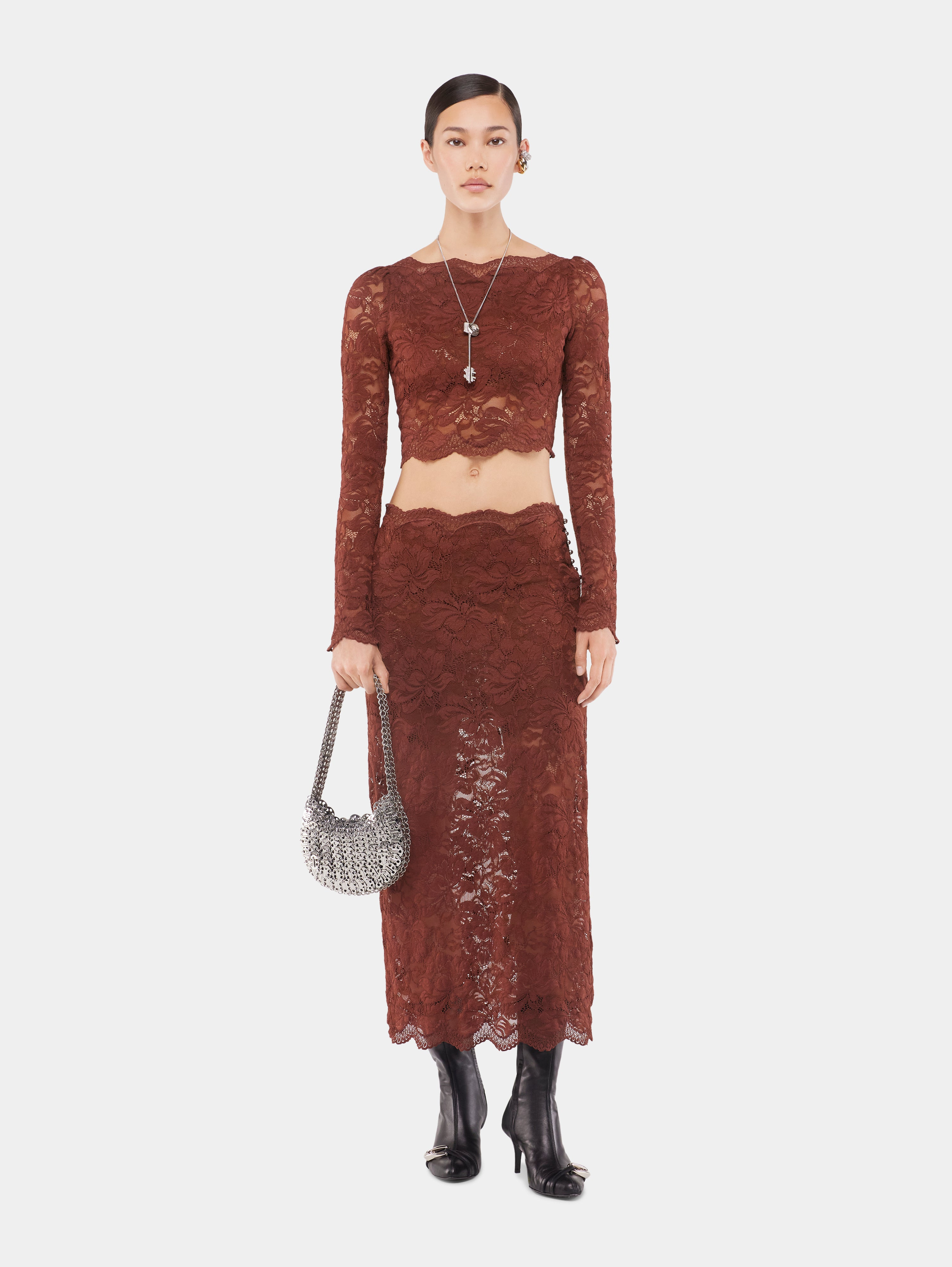 MIDI SKIRT IN LACE - 2