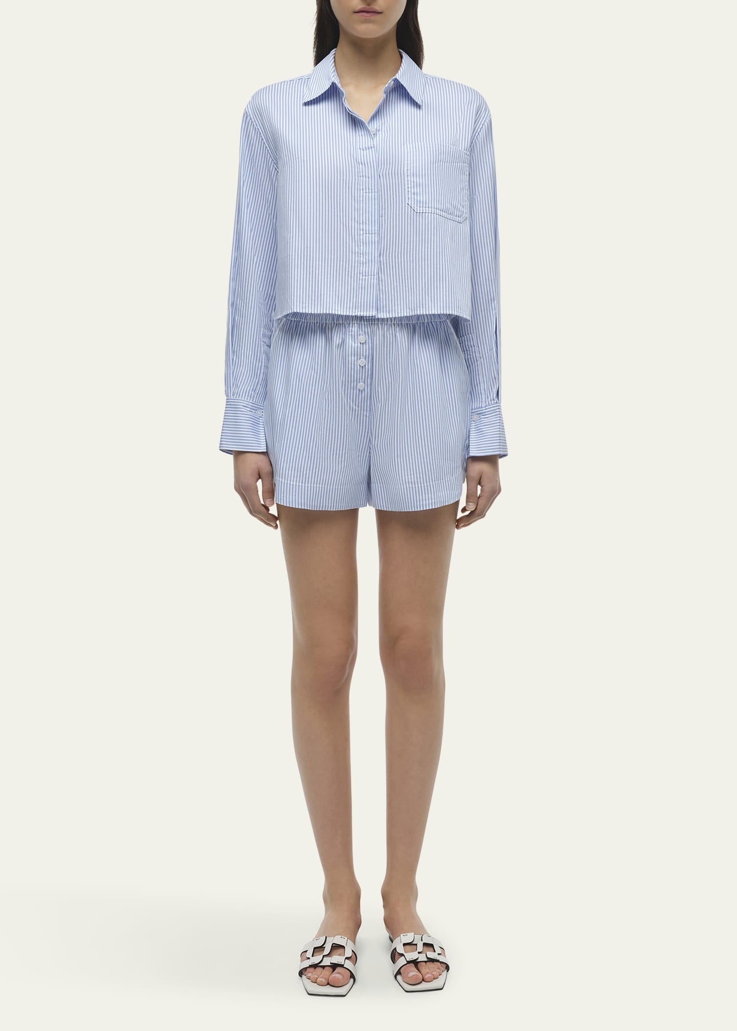 Renata Long-Sleeve Crop Shirt - 2