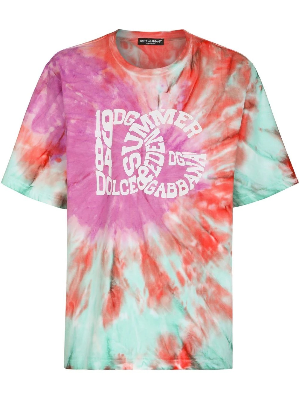 tie-dye logo-print T-shirt - 1