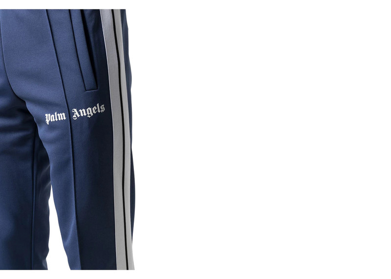 Palm Angels Palm Angels Side Stripe Track Pants Navy Blue/White outlook