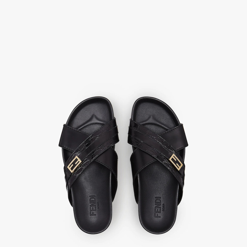 Black caiman and leather fussbetts 4