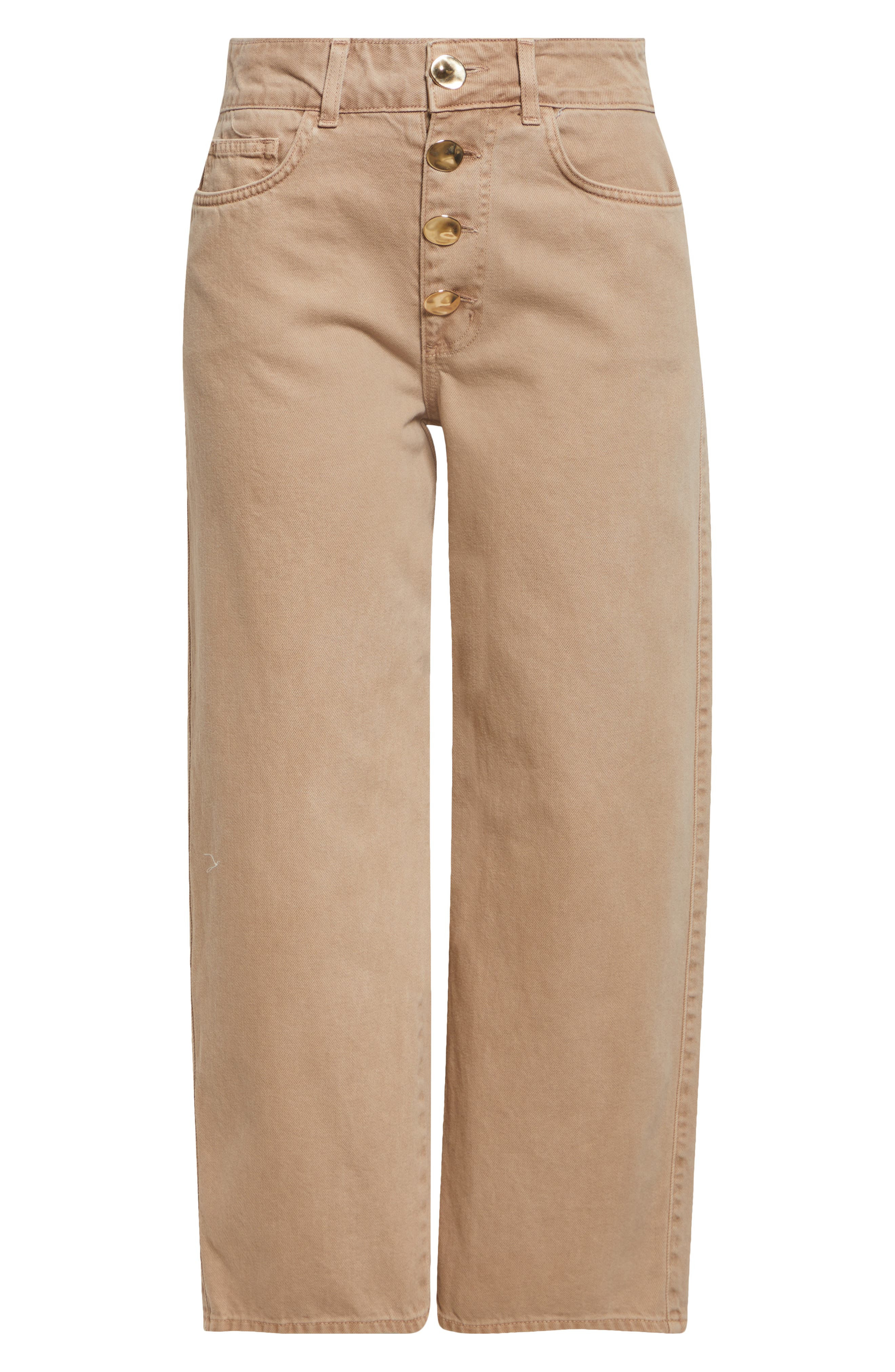L'AGENCE Liora High Waist Crop Wide Leg Jeans in Dark Cappuccino at Nordstrom - 6