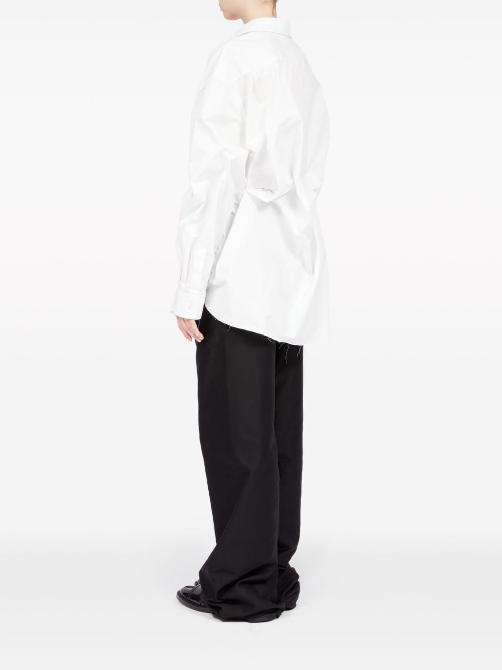 asymmetric gathered shirt - 6