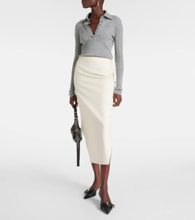 Givenchy Asymmetric mohair and wool midi skirt outlook