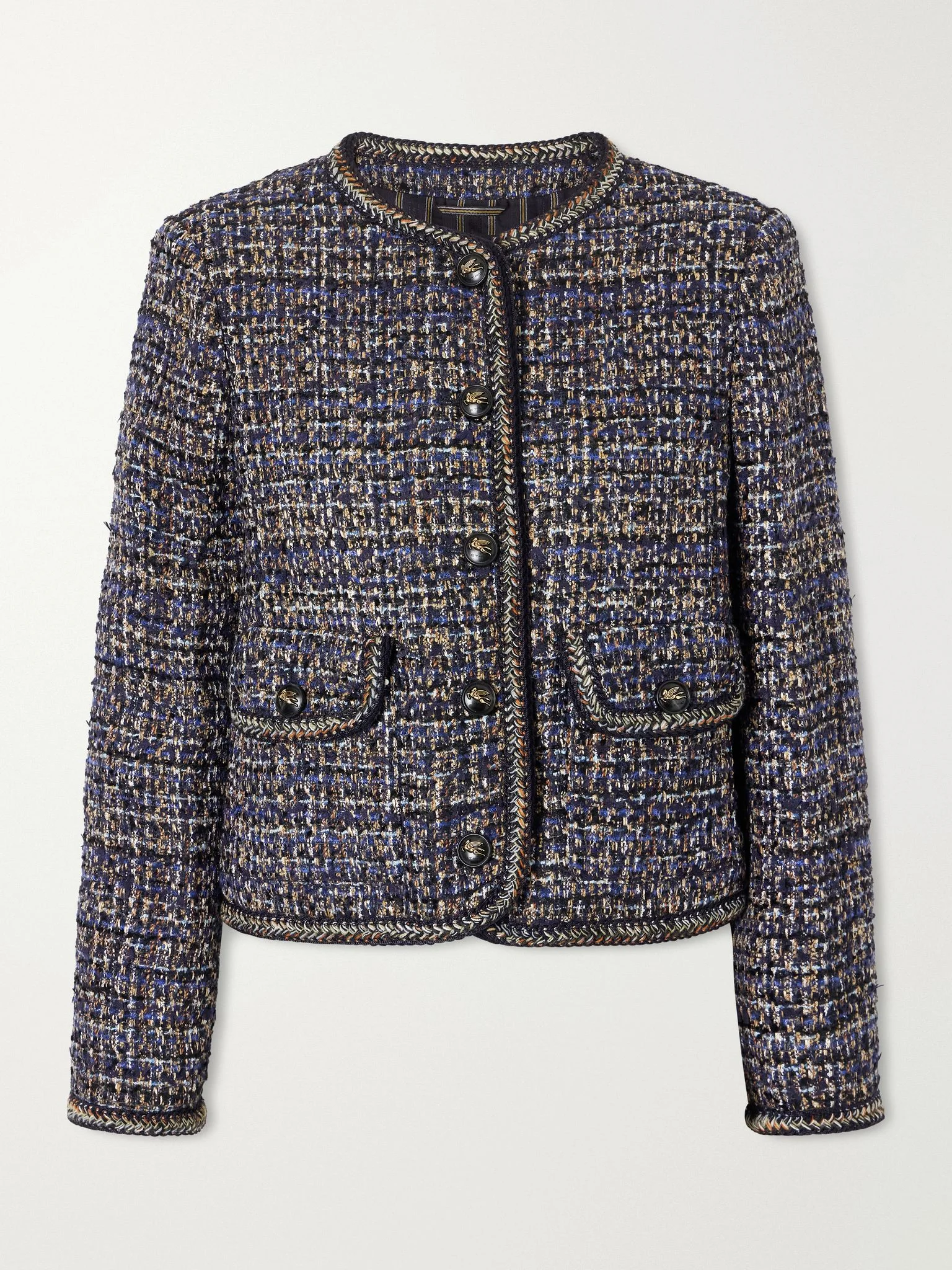 Tweed woven jacket Navy - 1