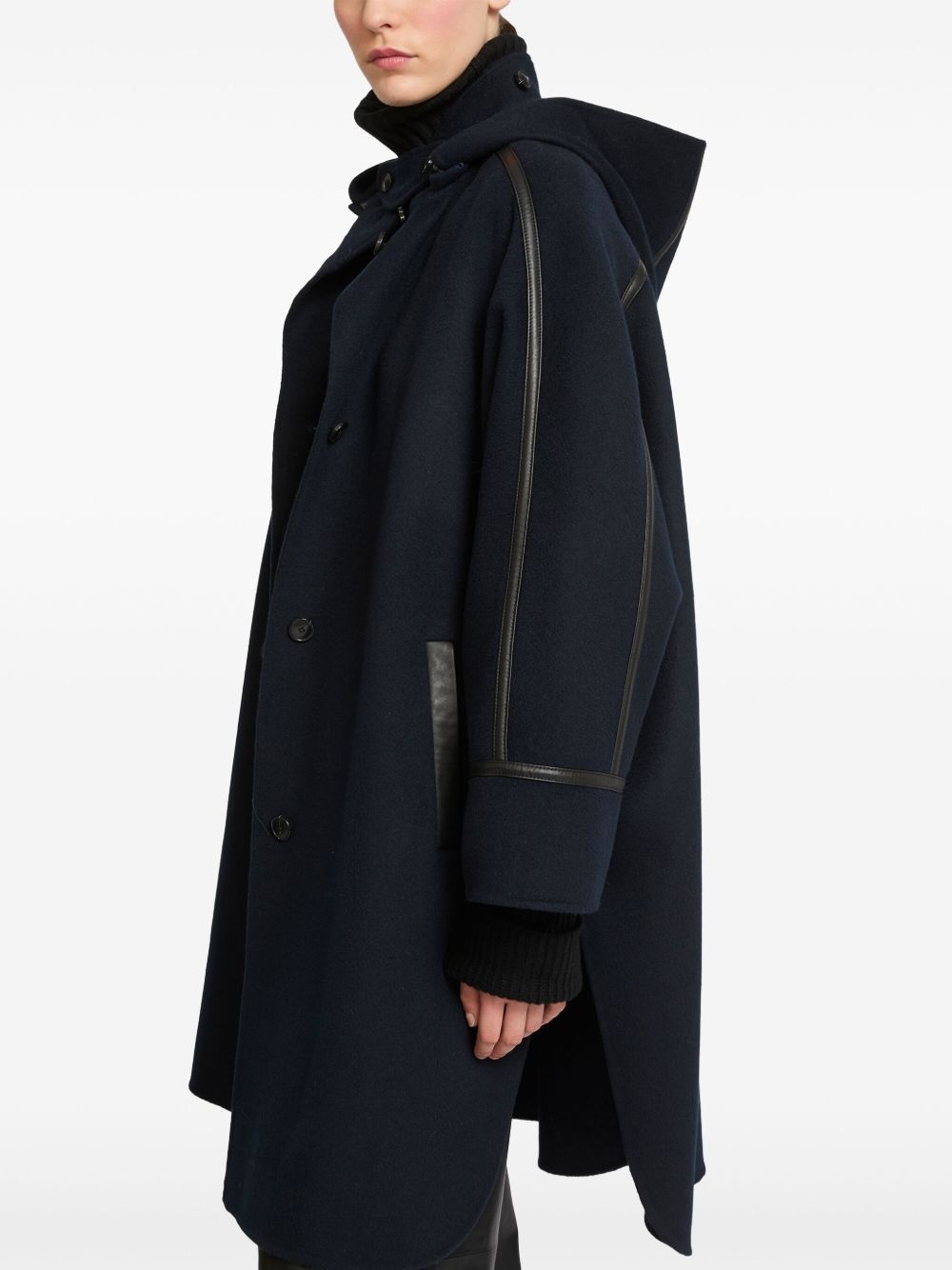 cashmere-blend hooded cape - 4