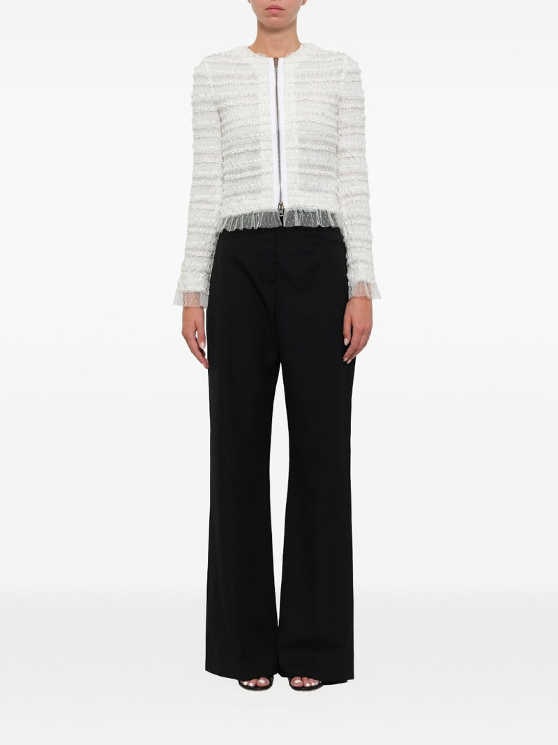 Givenchy ruffled sheer-panel jacket outlook