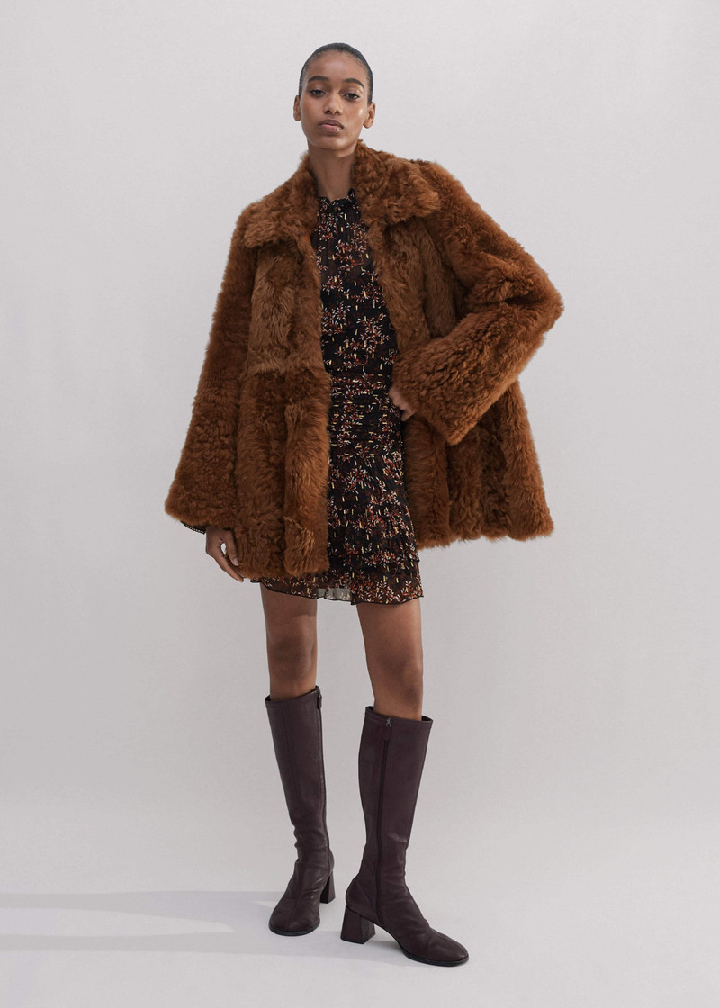 Luxe Shearling Swing Coat 6