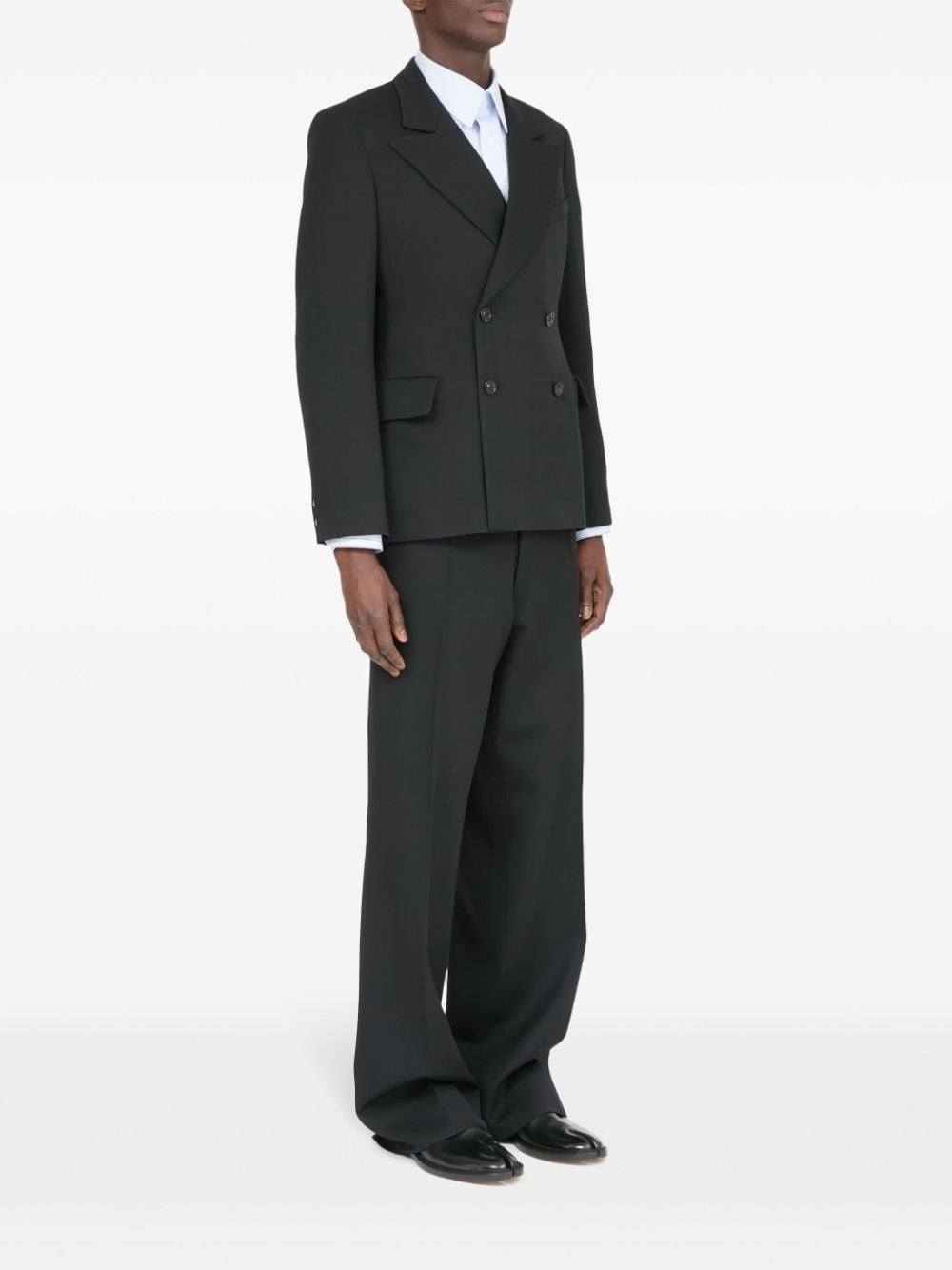 four-stitch wool blazer - 3
