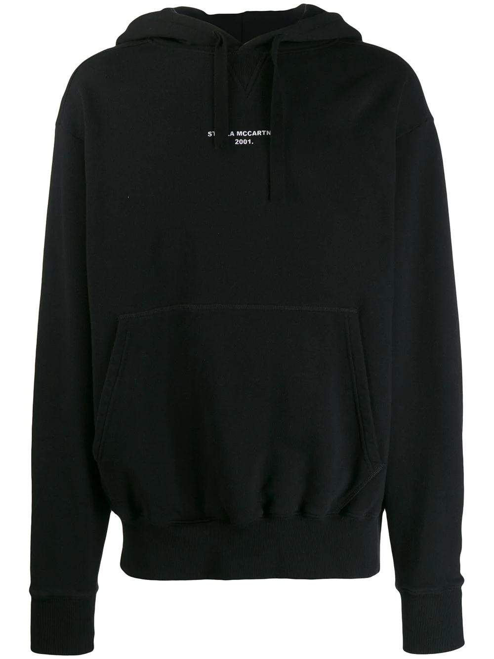 lettered logo print hoodie - 1