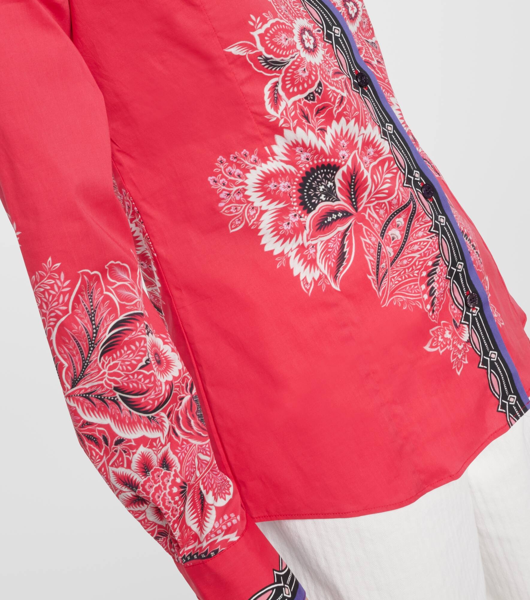 Floral cotton-blend shirt - 5