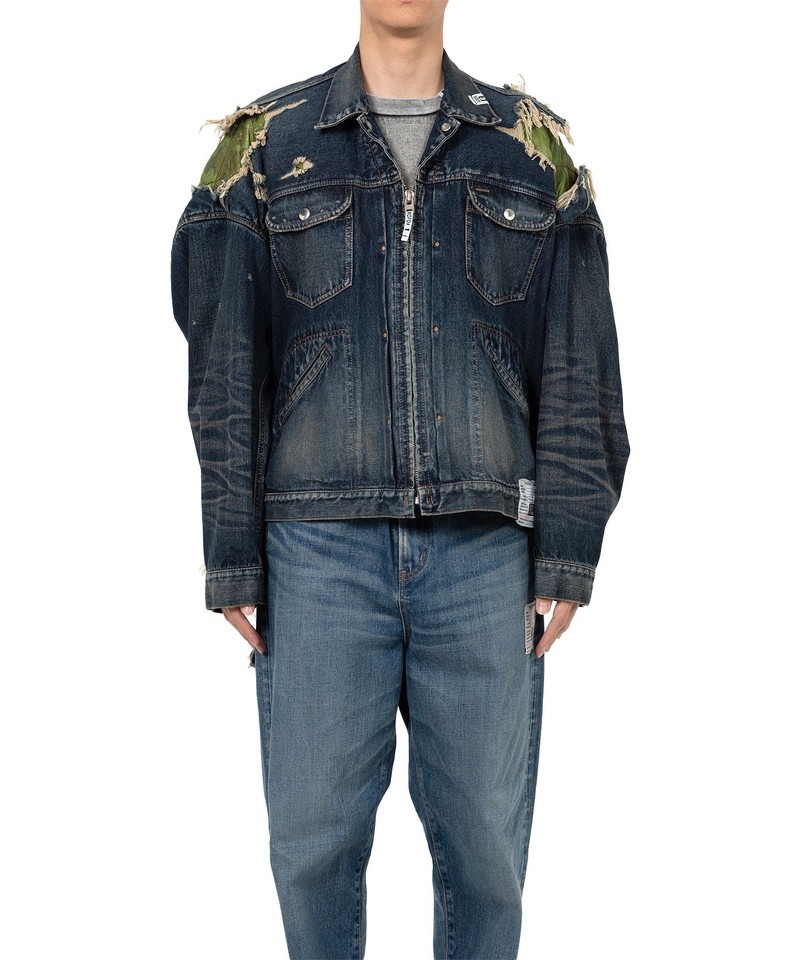 Military Jacket Layered Denim Jacket 12