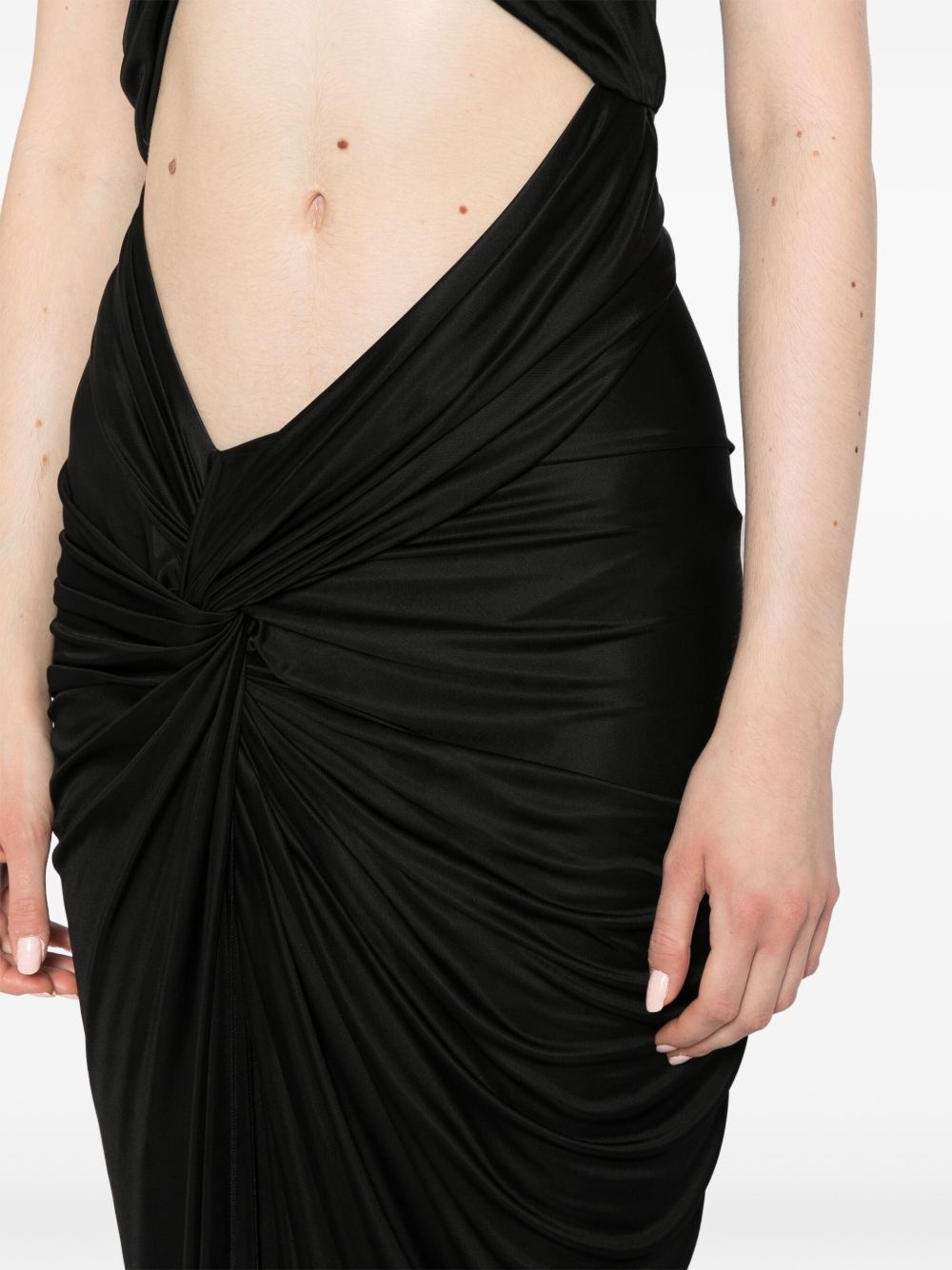 glossy jersey gown - 5