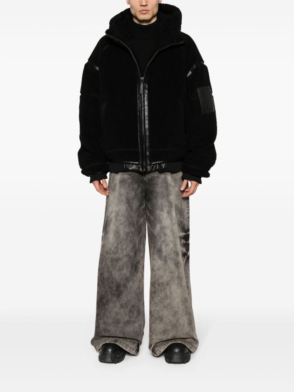 waist-straps wide-leg trousers - 2