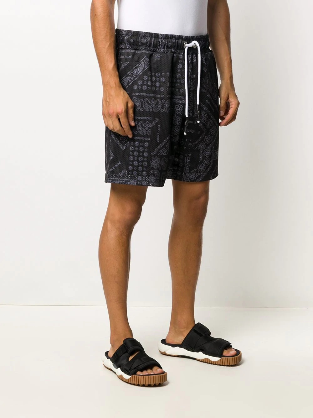 bandana-print drawstring shorts - 3