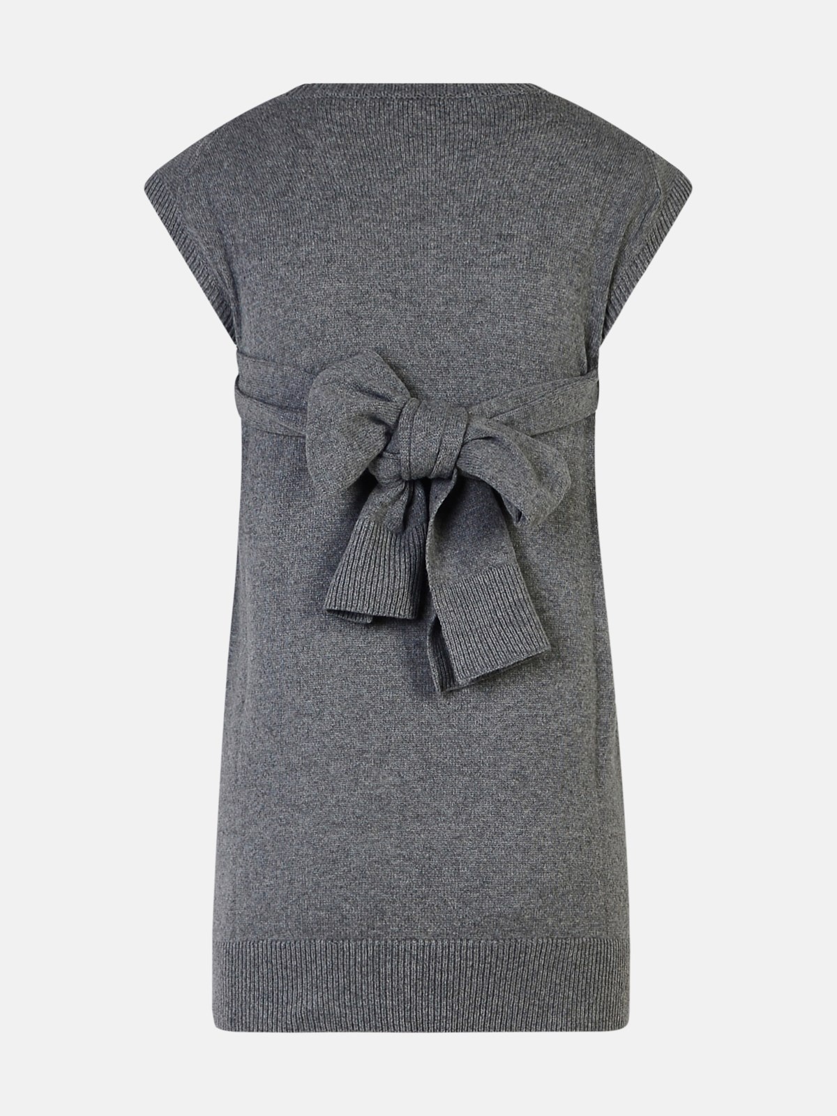 'STELLA MCCARTNEY' SLEEVELESS GREY CASHMERE SWEATER - 3
