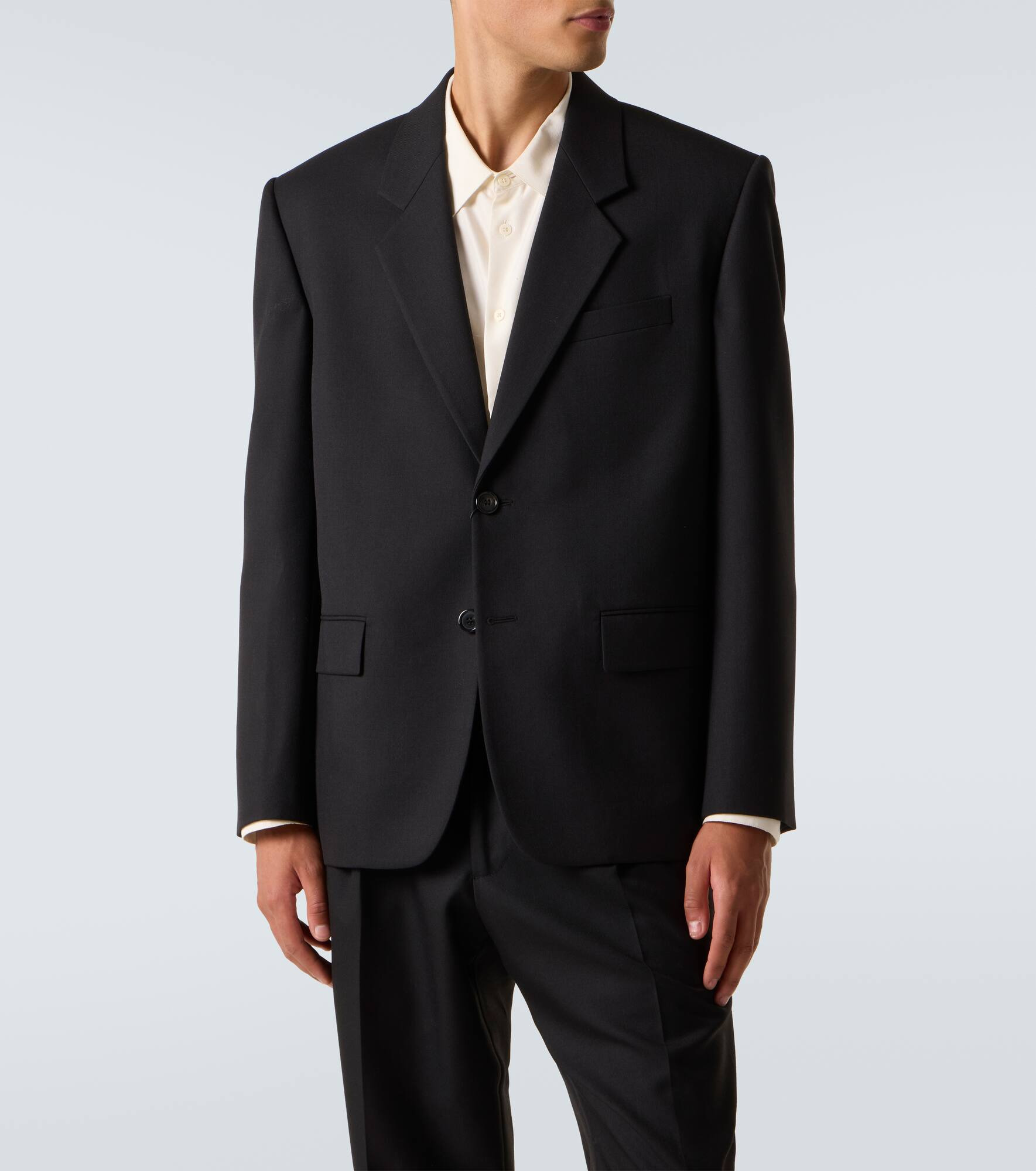 Wool gabardine blazer - 3