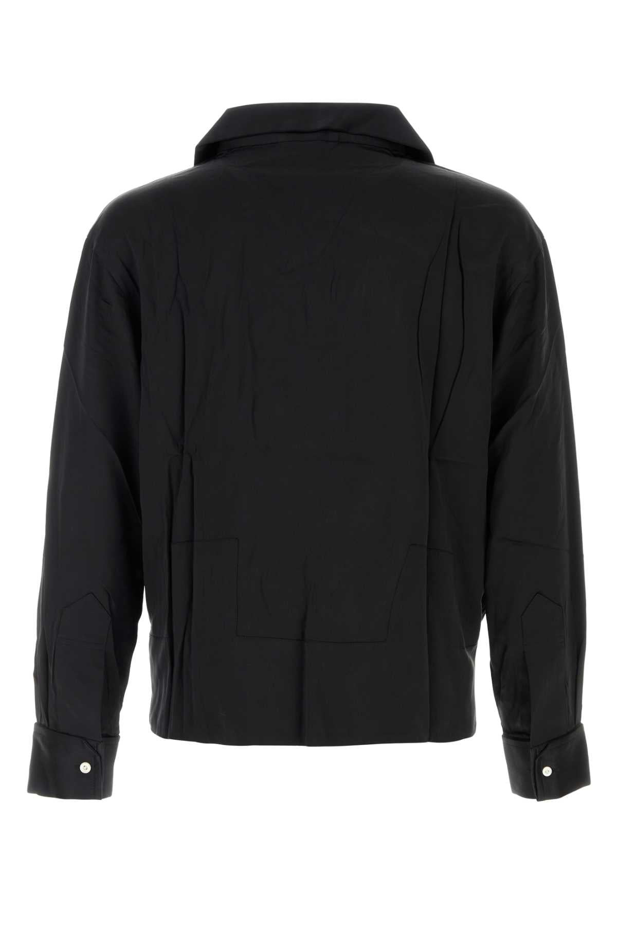 Bode Men Black Satin Maze Blouse - 2