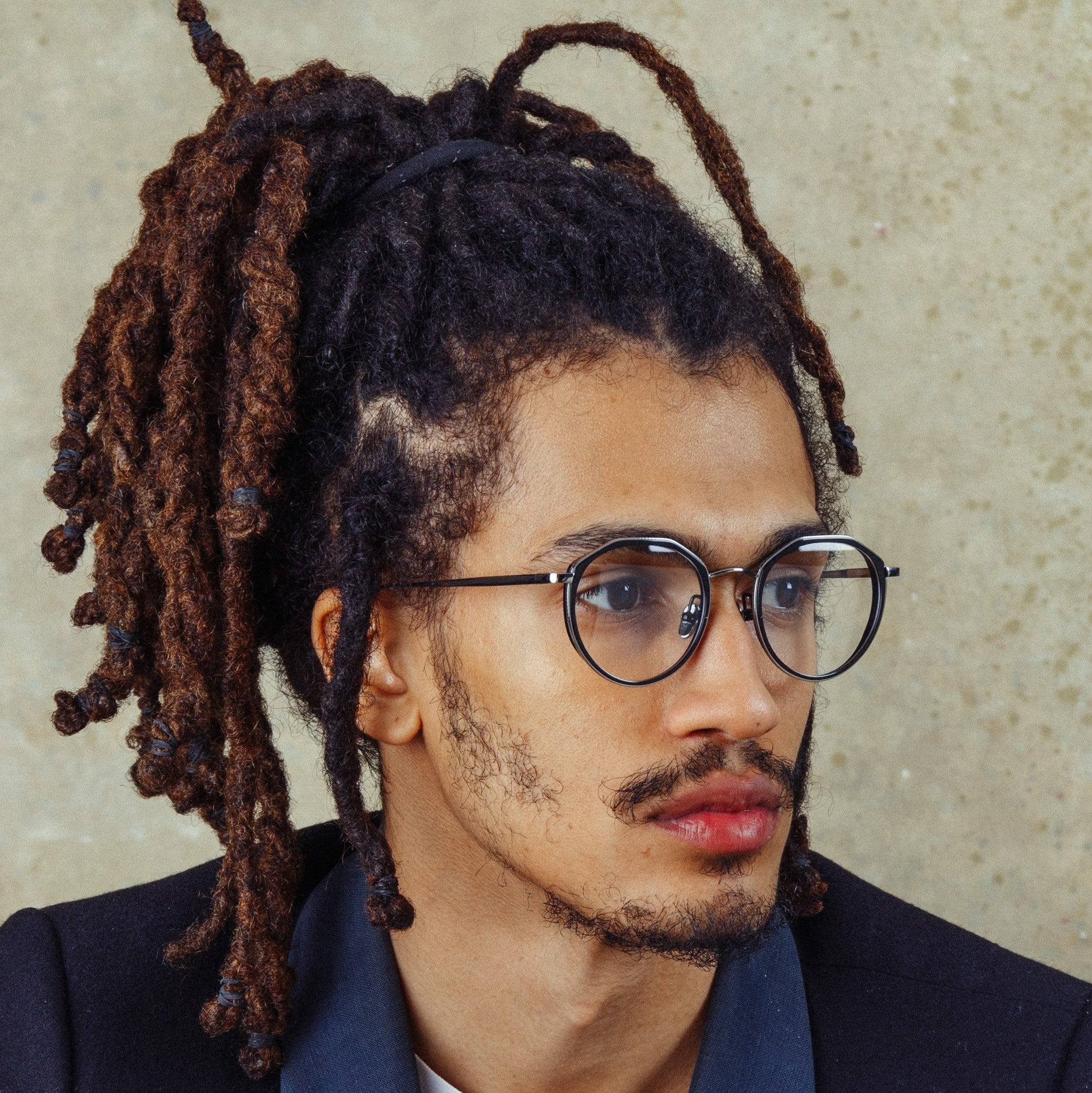 CESAR ANGULAR OPTICAL FRAME IN WHITE GOLD AND BLACK - 6