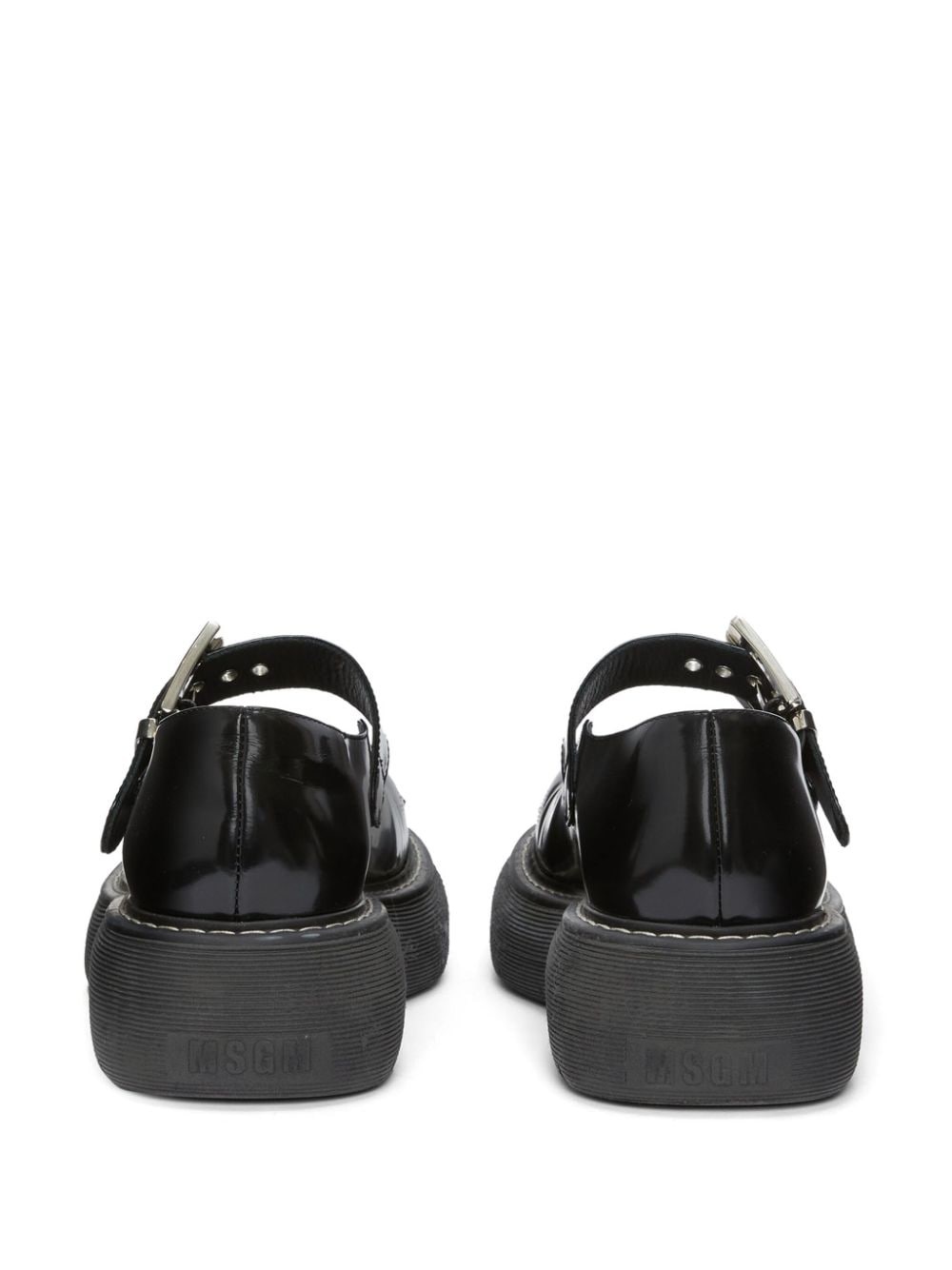 buckled leather loafers - 3