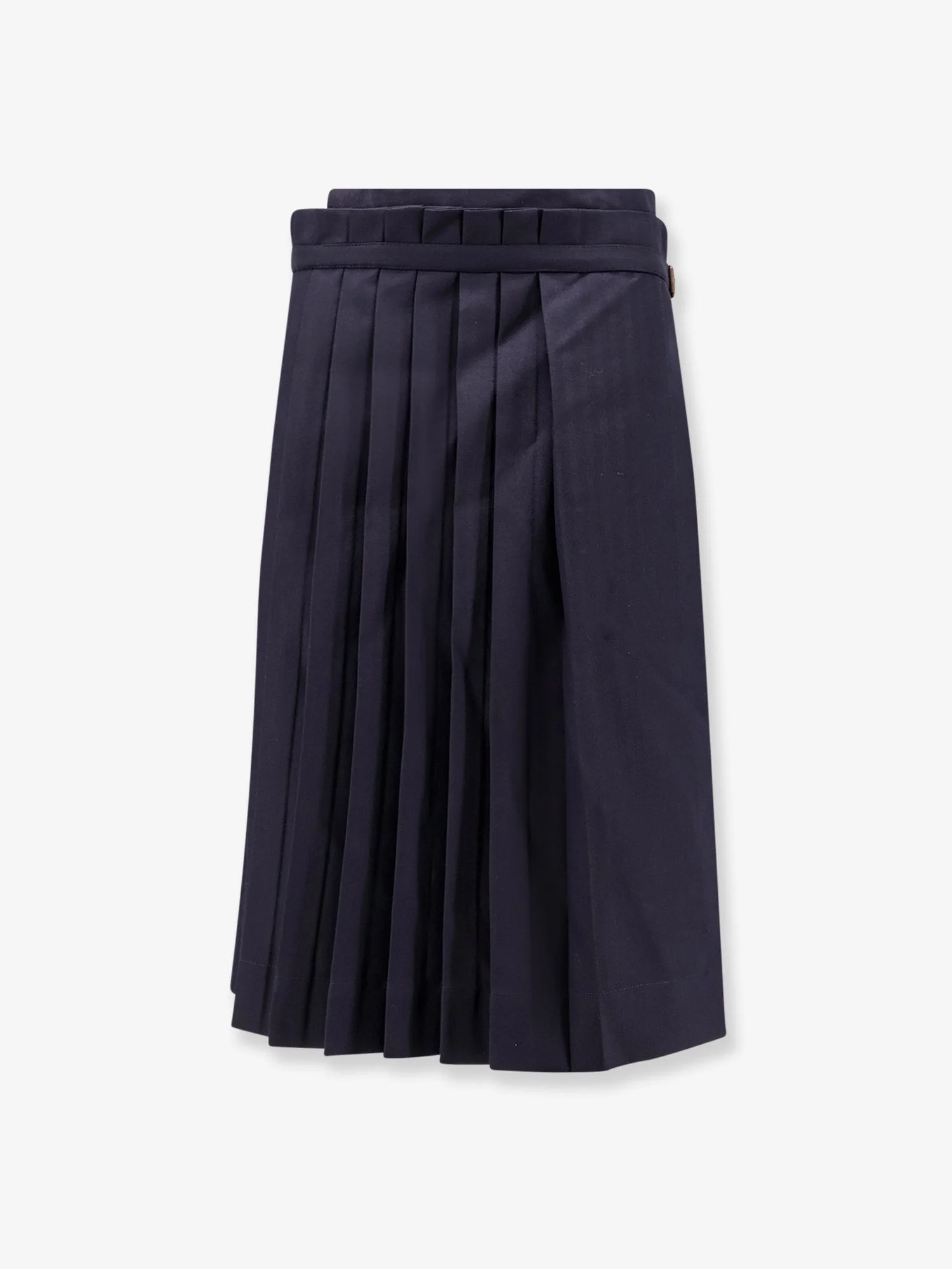 Sim Pleated Wool Midi Skirt - 1