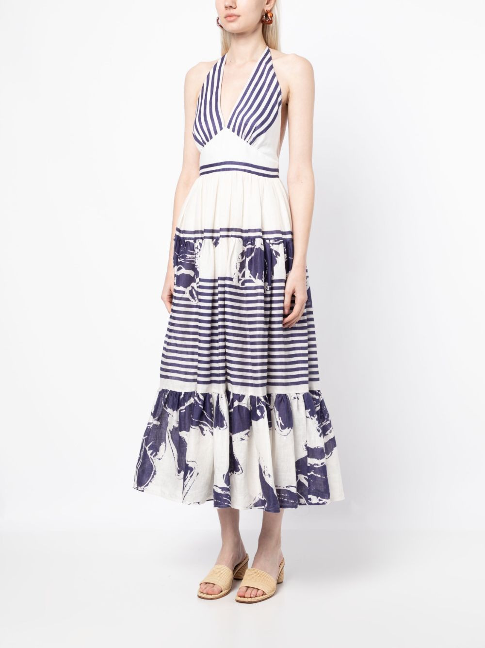 Valerie floral stripes-print dress - 3