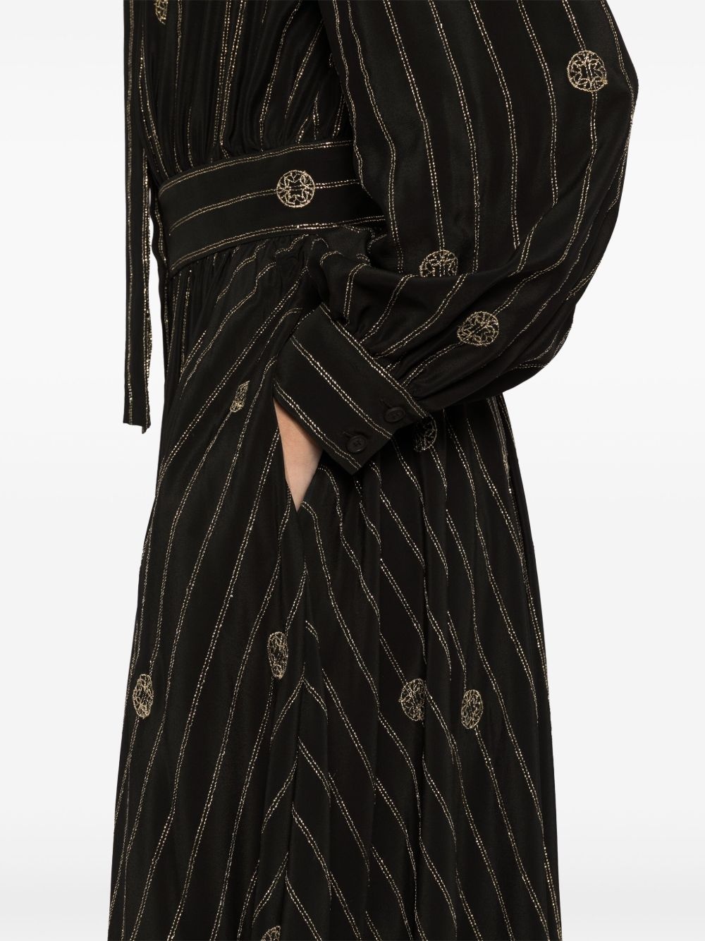 metallic pinstripe dress - 5