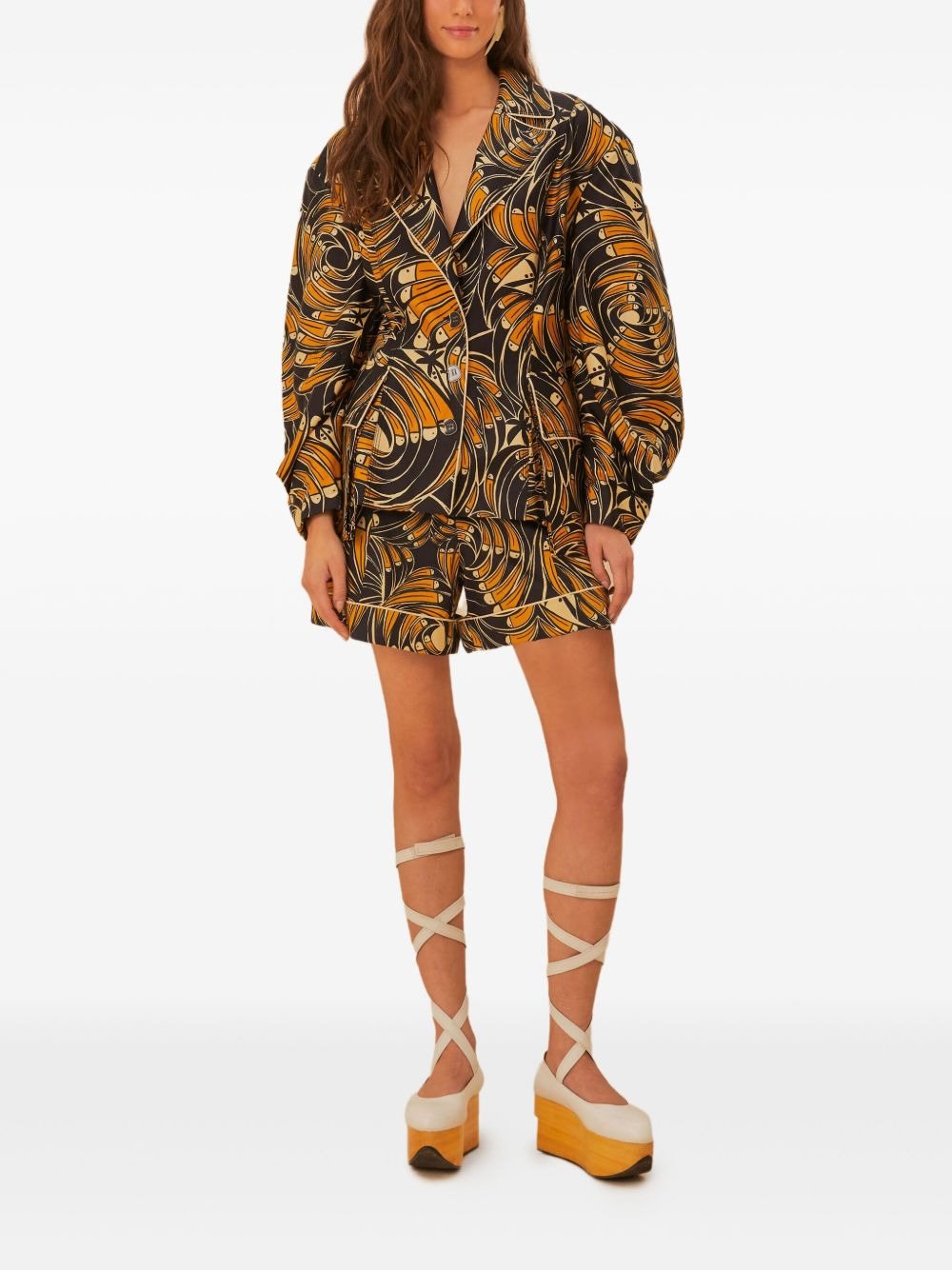 toucan-print shorts - 2