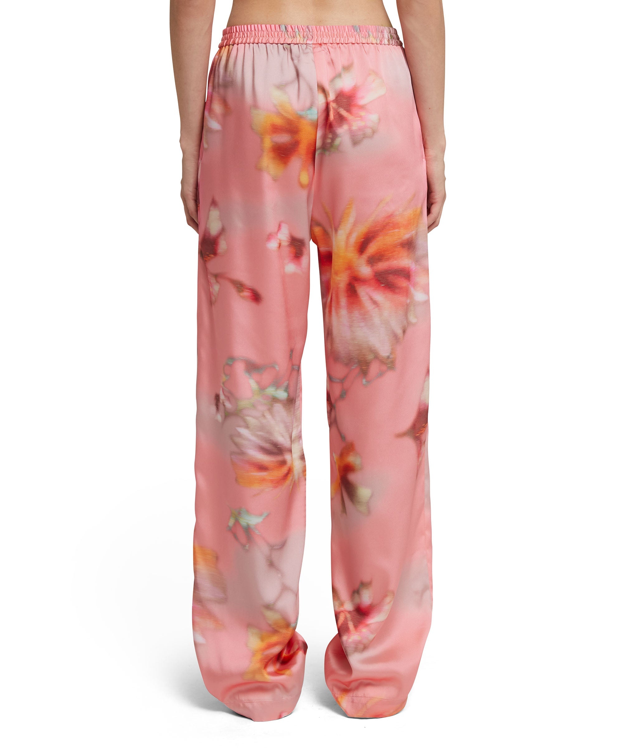 Fluid fabric pants with elastic waistband and  "desert flowers" print - 3