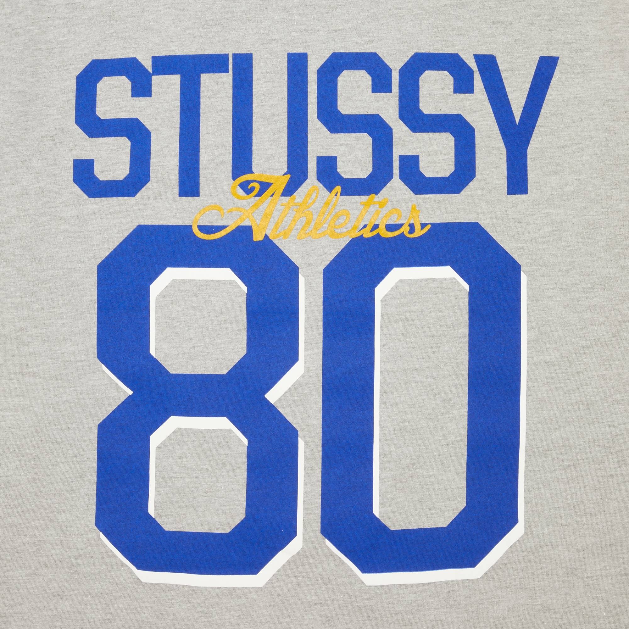 Stussy 80 Athletics LSL Tee 'Grey Heather' - 3