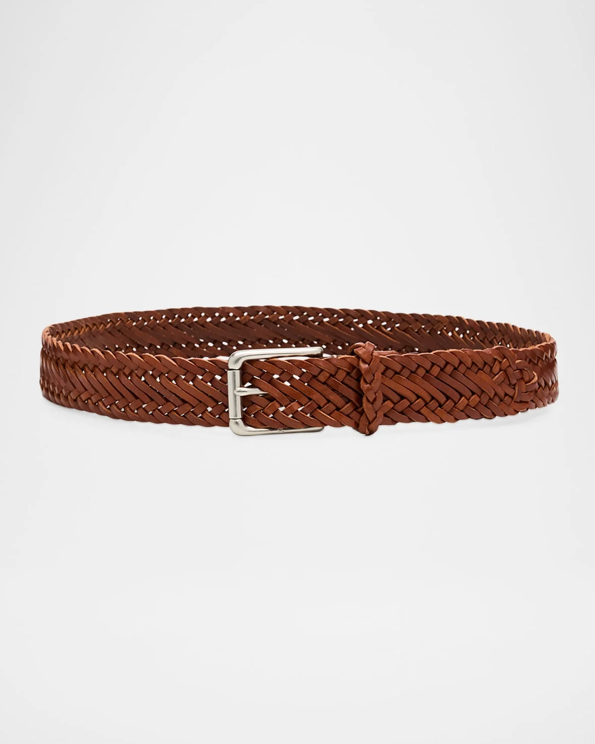 Men's Braided Vachetta Leather Belt - 1