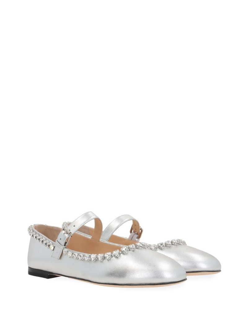 MACH & MACH Audrey crystal-embellished ballet pumps outlook