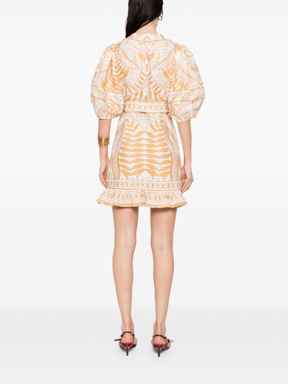 lace-embroidered mini dress - 4