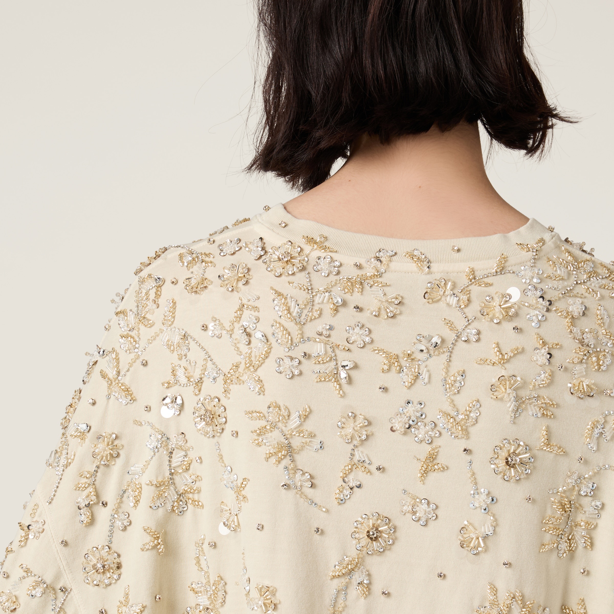 Embroidered garment-dyed jersey T-shirt - 4