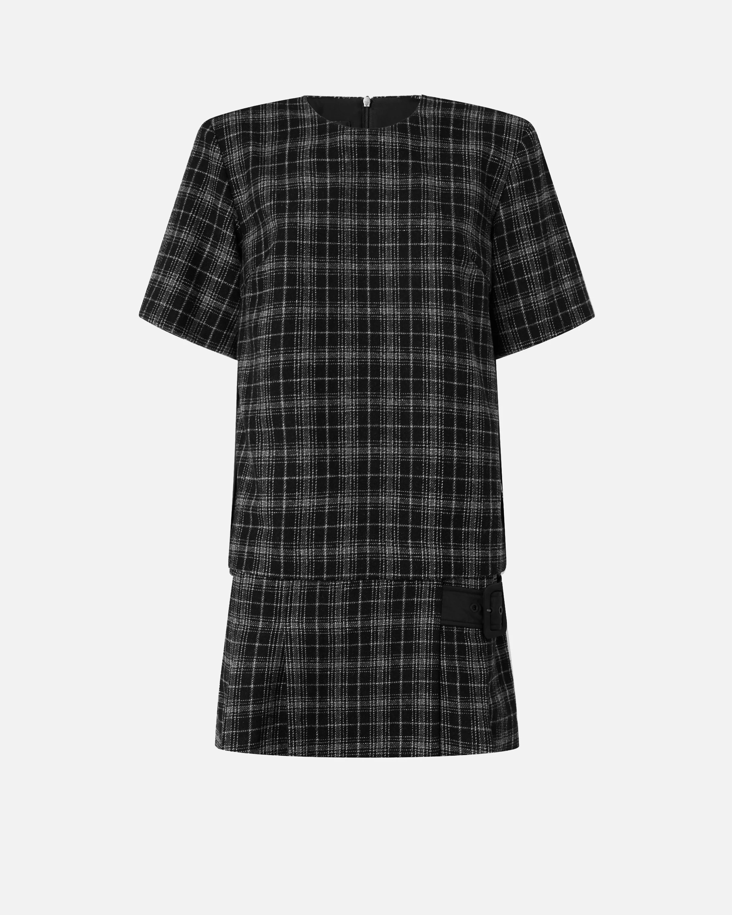 SHORT YARN-DYED CHECK DRESS - 1