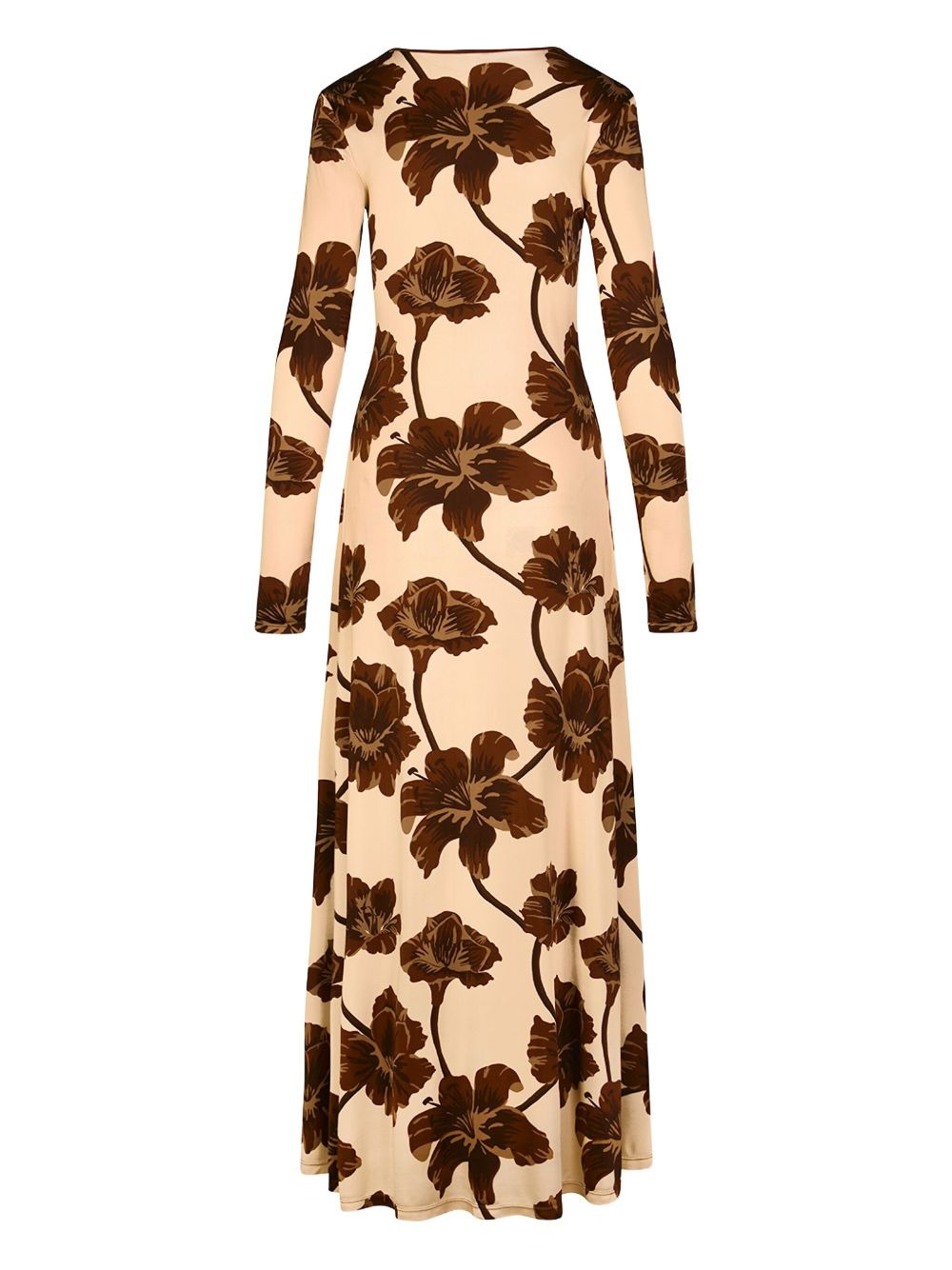floral-print long-sleeved day dress - 3