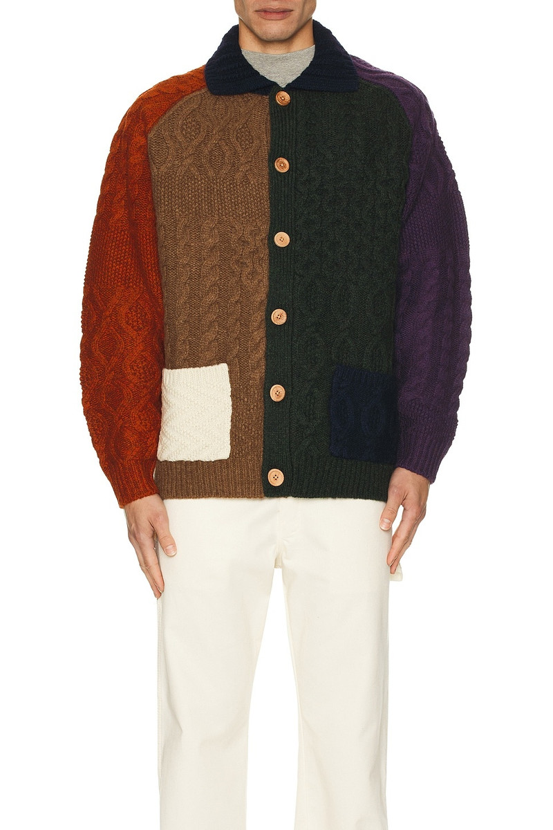 BEAMS PLUS Cardigan Alan Patchwork outlook