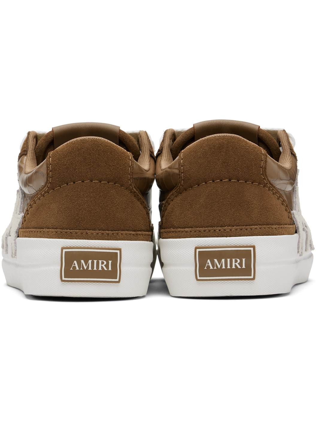 Brown Croc Debossed Sunset Skate Sneakers - 2