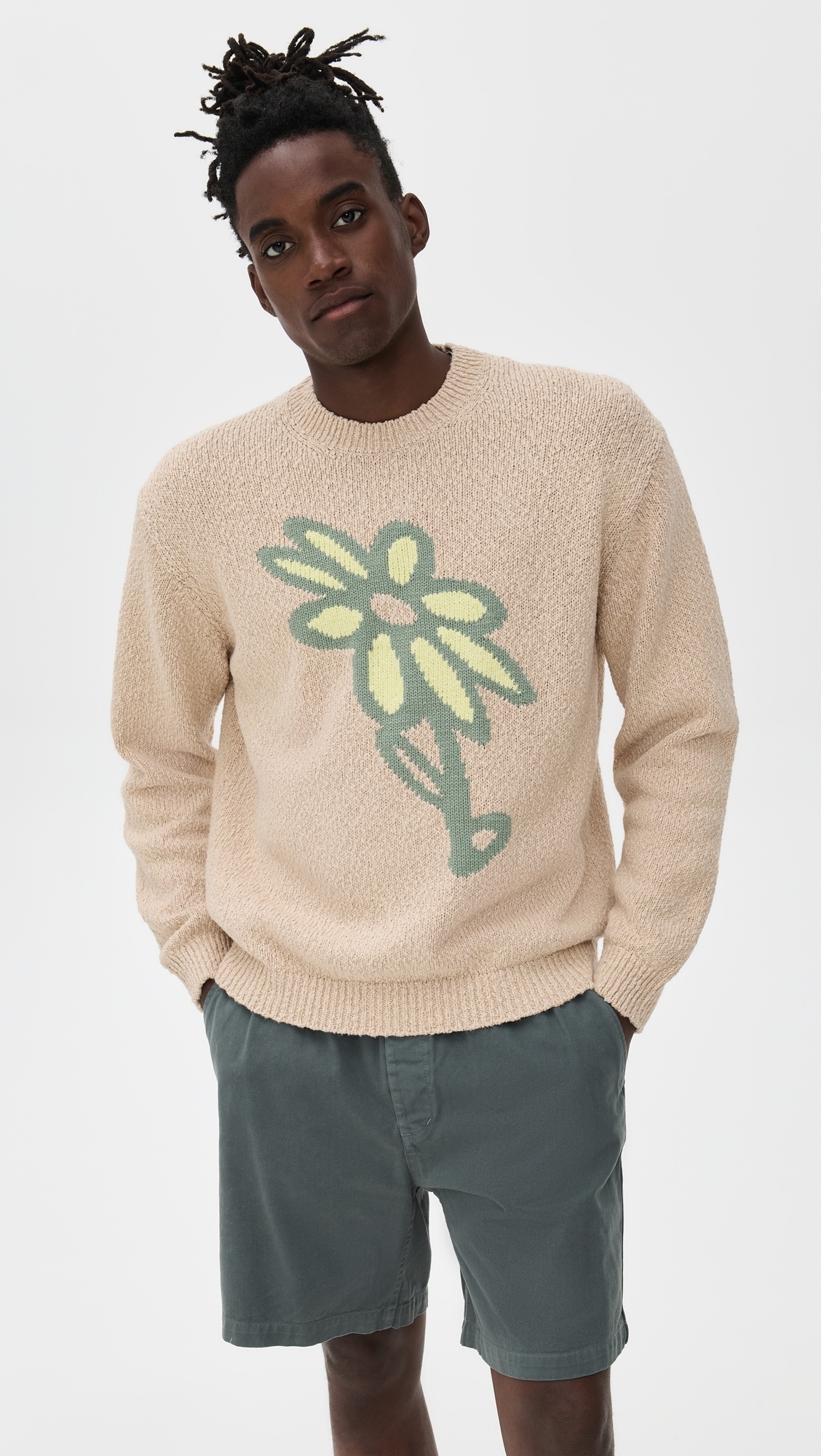 Abstract Daisy Intarsia Sweater - 1