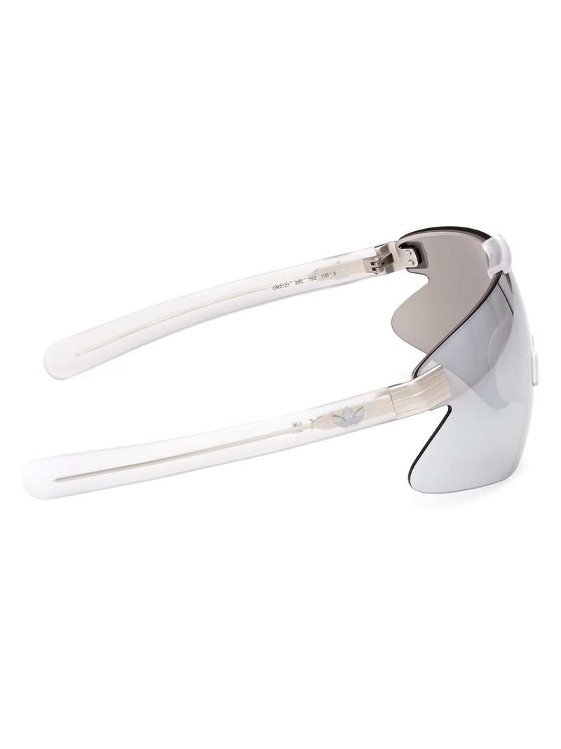 Men's Mirrored Shield Sunglasses - Silver Transparent 7