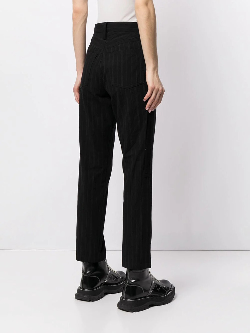 pinstripe print slim trousers 4