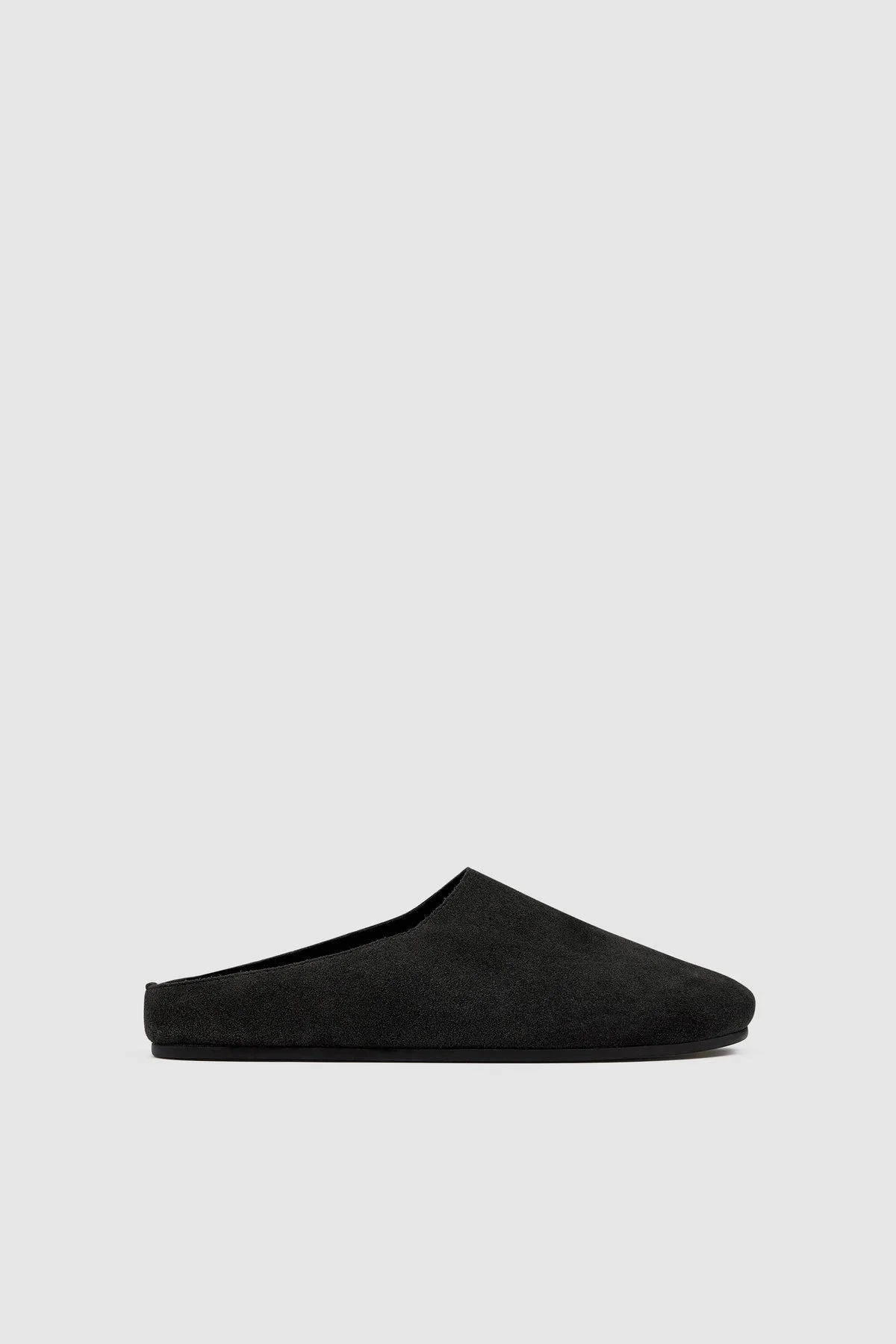 Suede Mule - Black - 1