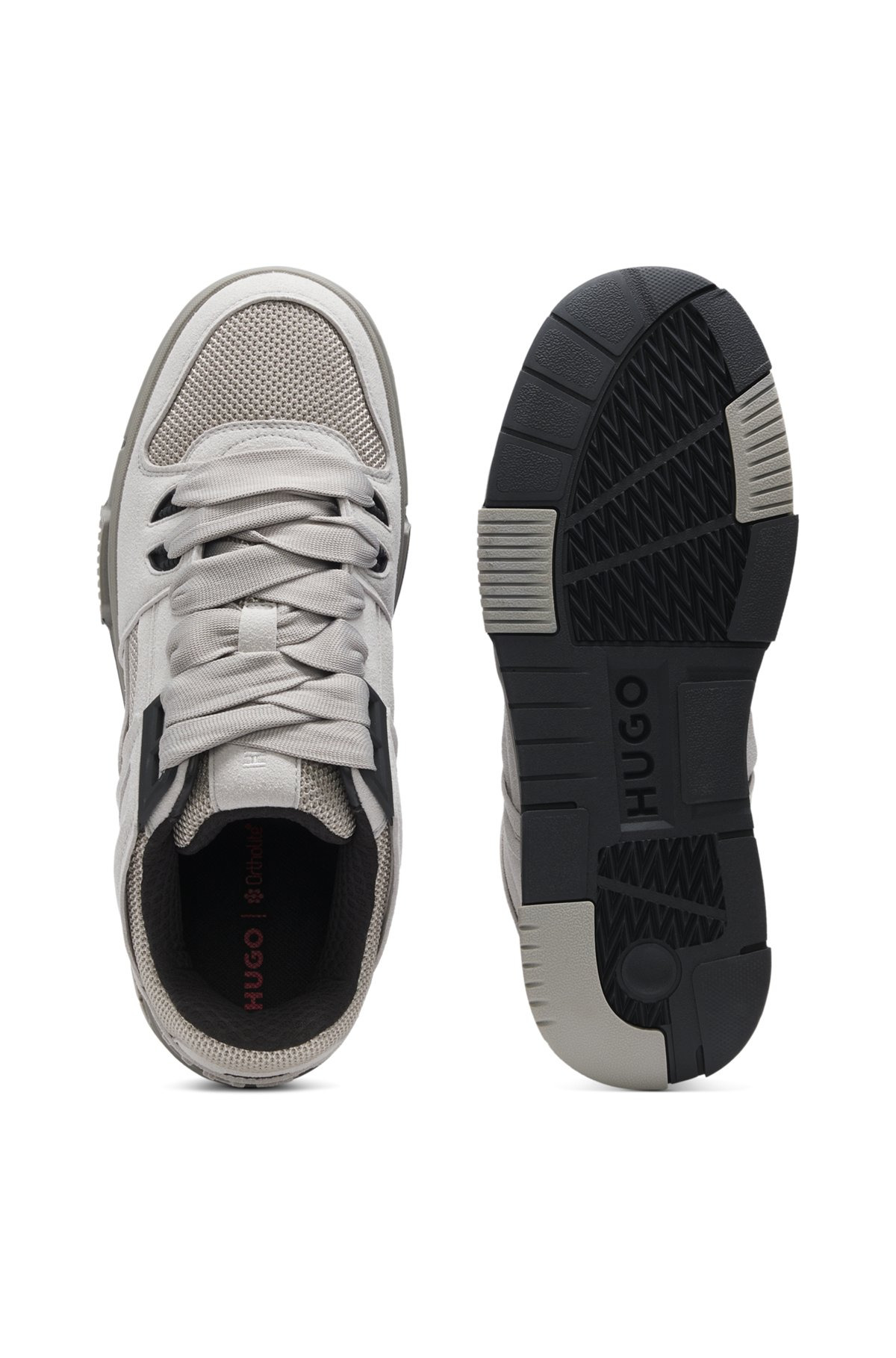 TRAINERS WITH TEXTURED FABRIC AND FAUX SUEDE - 3