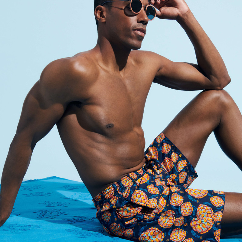 Beach Fouta in Organic Cotton Turtles Jacquard 5