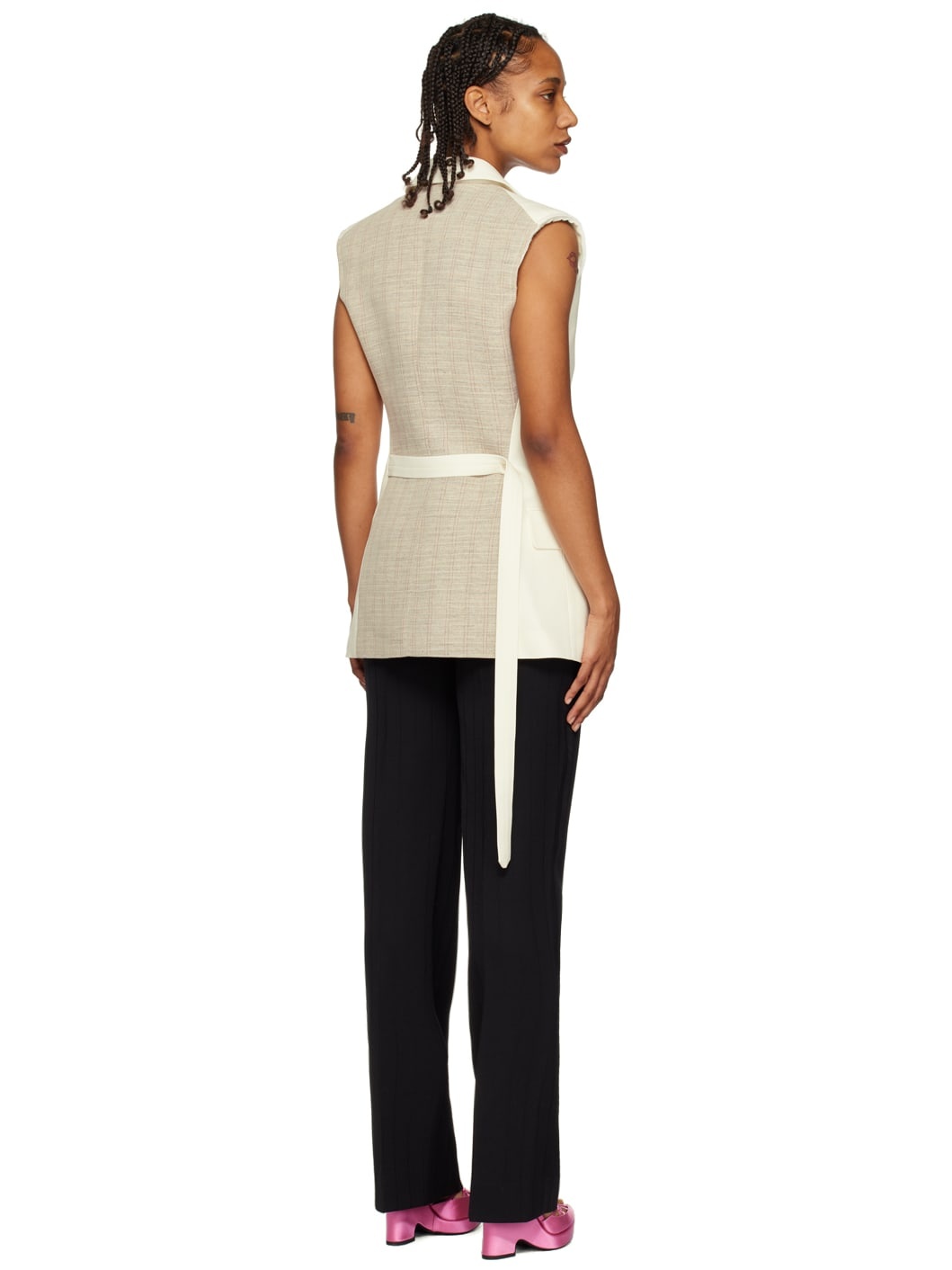 Off-White Paneled Vest - 3