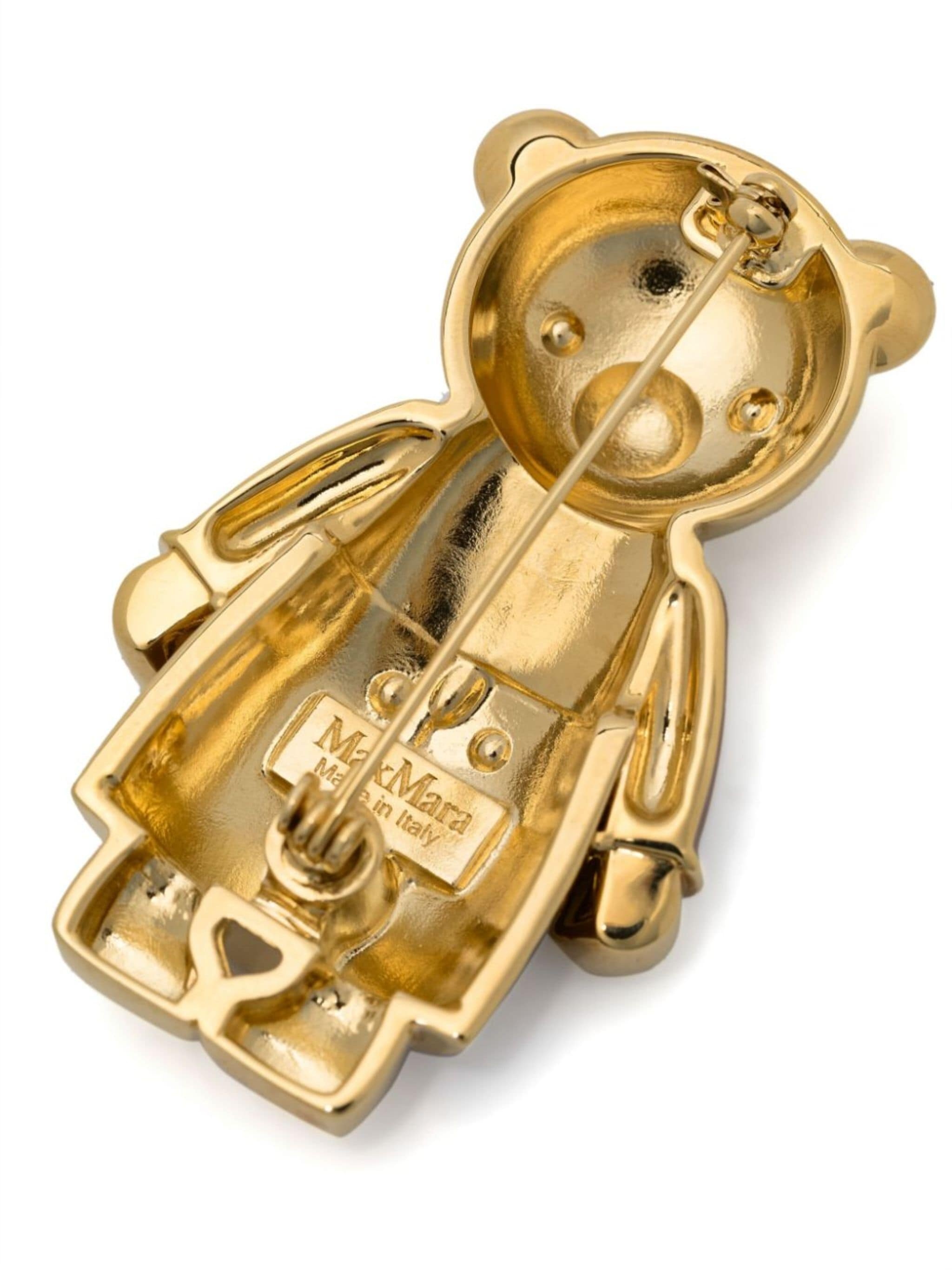 teddy bear metal brooch - 2