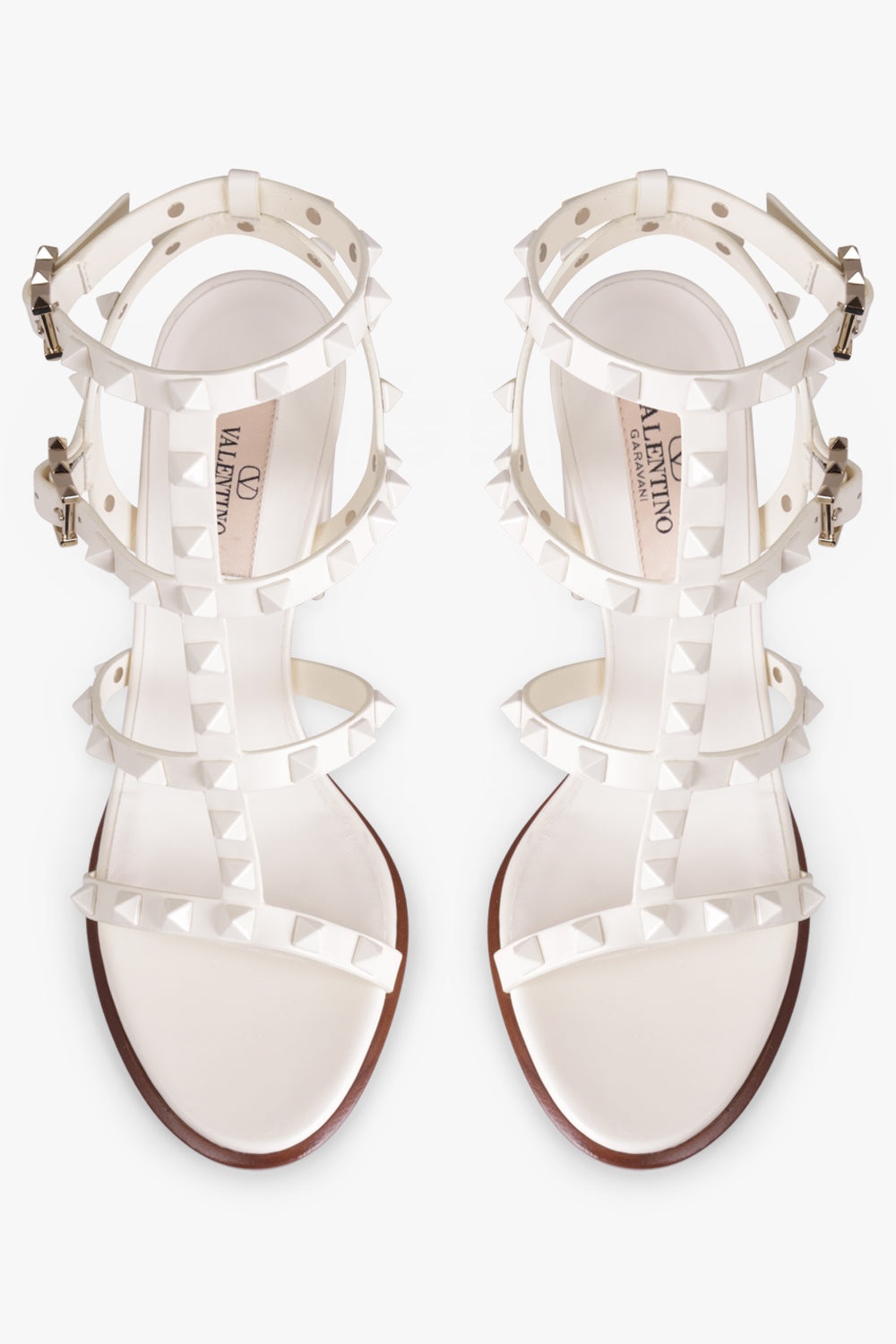 ROCKSTUD FOUR STRAP SANDAL 90MM | IVORY - 4