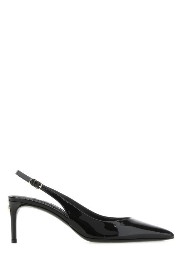 Black leather pumps - 1