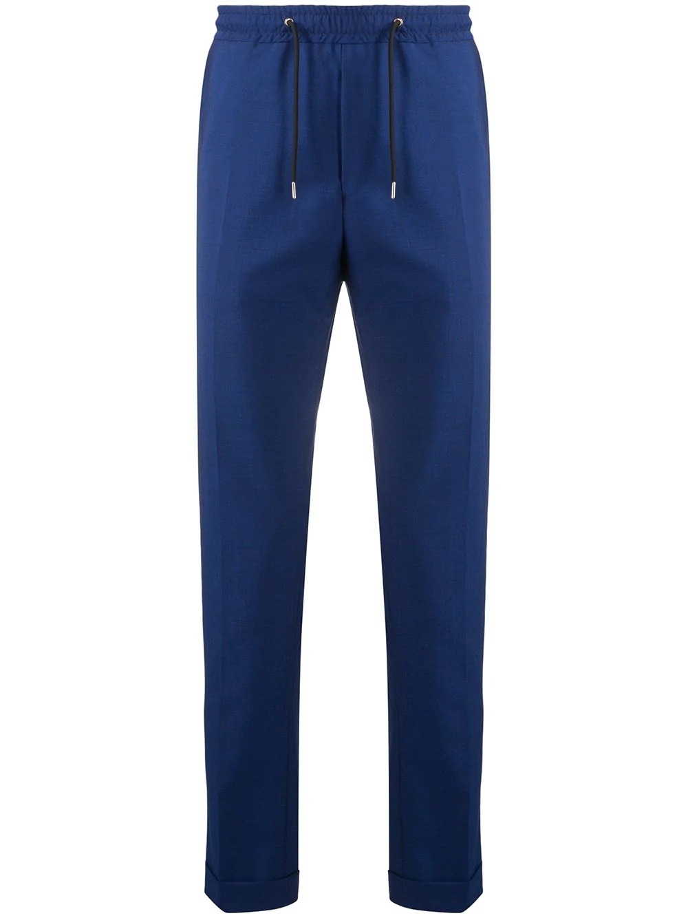 drawstring waist tapered trousers - 1